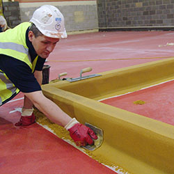 Forming Coving to Bunded Containment Area with Resin Mortar NCC